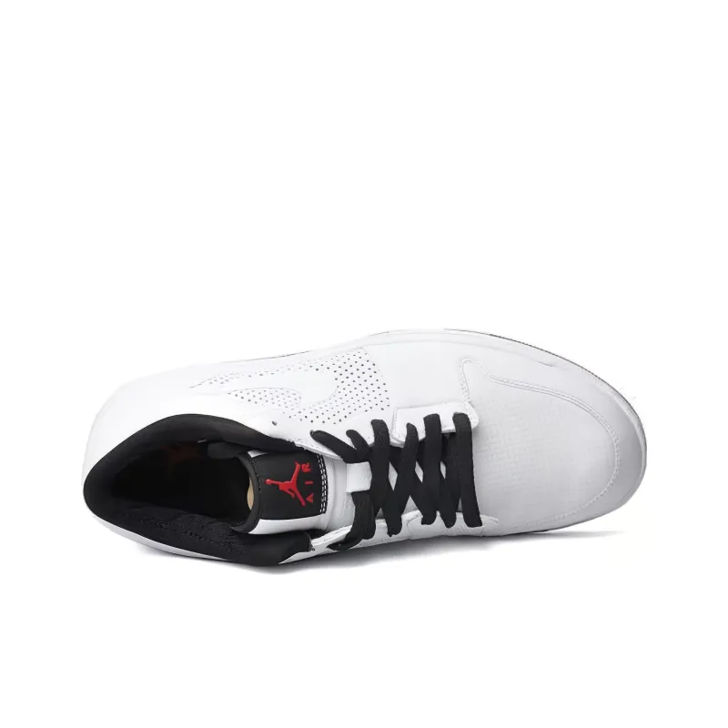 Jordan Alpha 1 Low White/Black Varsity Red-2