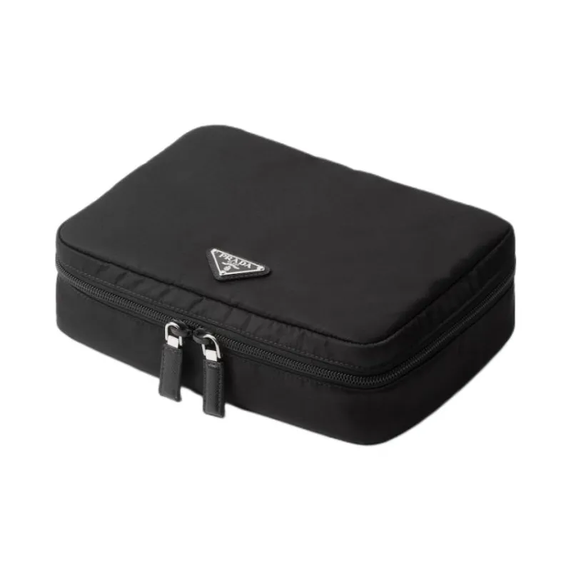PRADA Recycled Nylon Storage Bag Medium Size Unisex Black-2