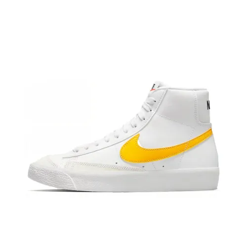 Nike Blazer Skateboard Shoes Women's Mid-Top White/Yellow/Brown