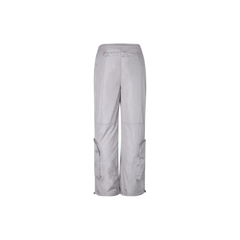 Carpe Diem Casual Pants Unisex Silver Gray-1