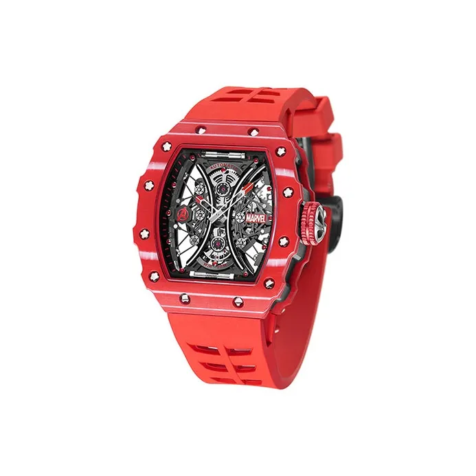 MARVEL Hero Collection Mechanical Movement Rubber Strap Watch Men's Watches Black Dial-3