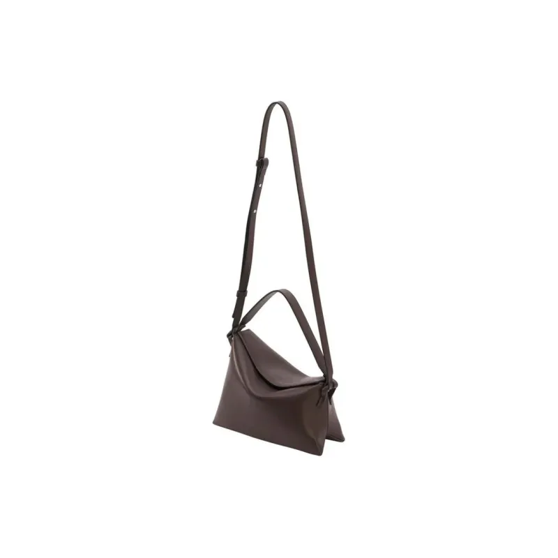 AESTHER EKME Grained Calfskin Shoulder Bag Crossbody Bag Handbag Mini Women's Brown-1
