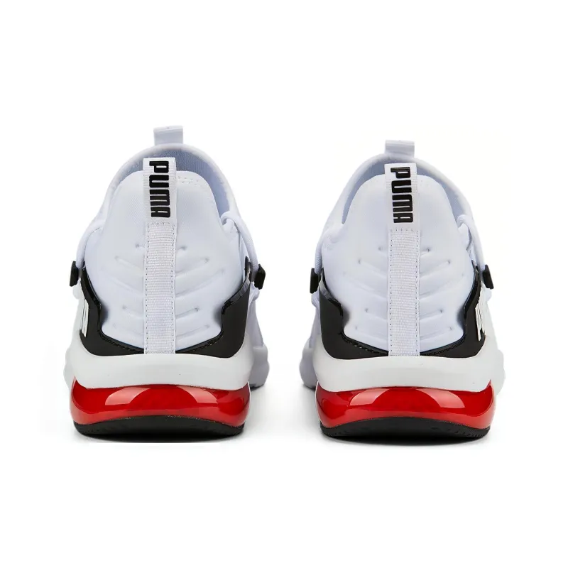 PUMA Electron 2.0 Cushioning Anti-Slip And Wear-Resistant Mid-Top Running Shoes Unisex White Black Red-4