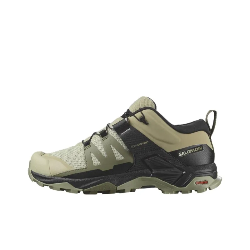 SALOMON X Ultra 4 Slip-Resistant Low-Top Hiking/Trekking Shoes Women's Green-0