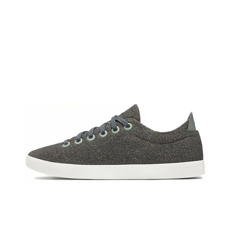 Allbirds Wool Piper Warm Breathable Low-Top Skateboard Shoes Men's Black Forest White Background-0