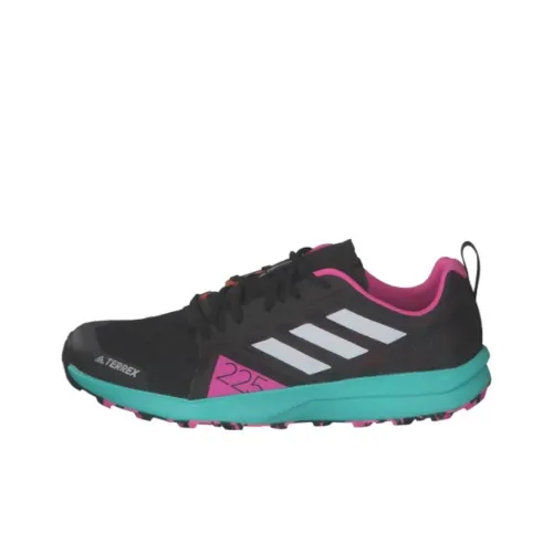 Adidas Terrex Speed Running Shoes Unisex Low-Top Black/Pink/Green