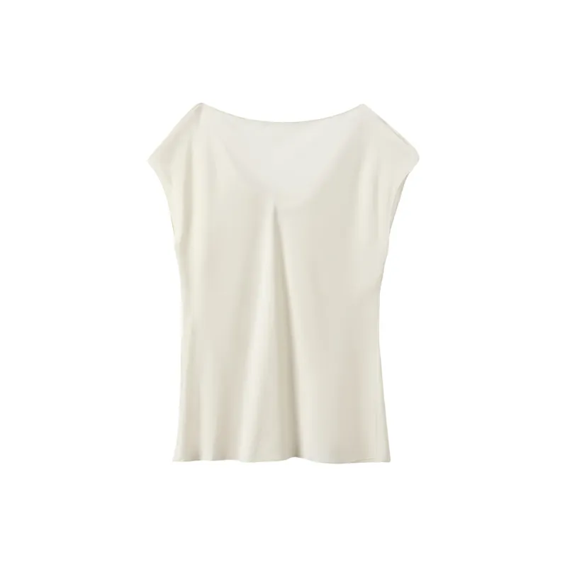 H YXIANG T Shirts Women's Ecru-1
