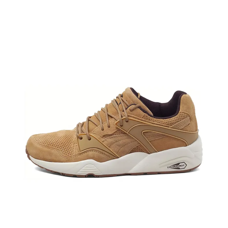 PUMA Blaze Of Glory Cushioning Breathable Lightweight Low Top Marathon Running Shoes Unisex Brown White-0