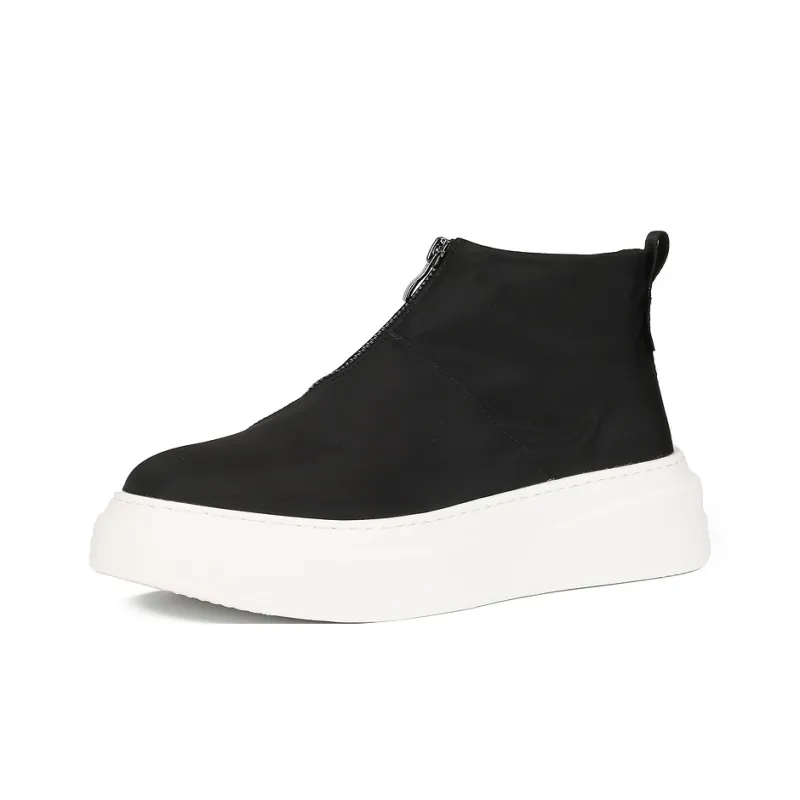 Thai Points Durable Lightweight And Breathable Mid Top Casual Shoes Men's Black-1