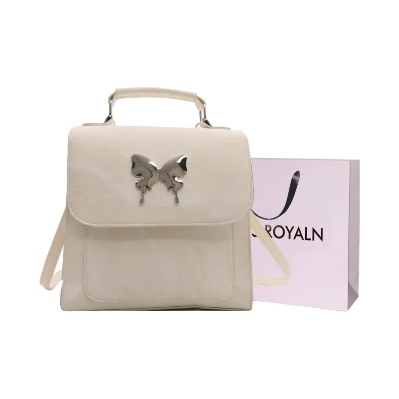 LOUIS ROYALN Pu Backpack Regular Unisex White Gray Black Green Blue Pink-3