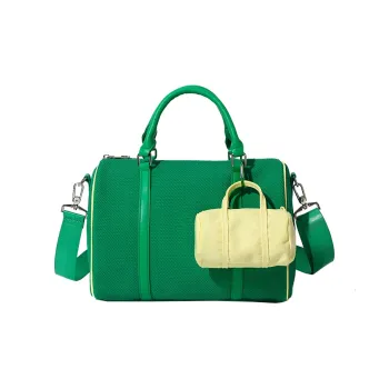 MASTER CANVAS Fabric Combo Bag Boston Bag One Shoulder Handbag Unisex Multicolor