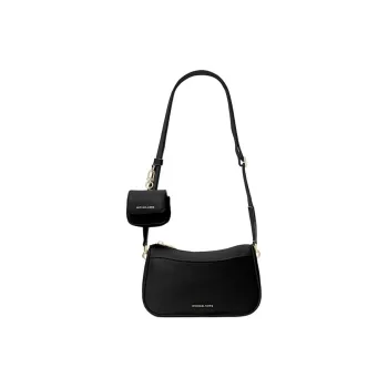 MICHAEL KORS Jet Set Pebble Patterned Leather PU Crossbody Bag, Shoulder Bag Medium Size Women's Black