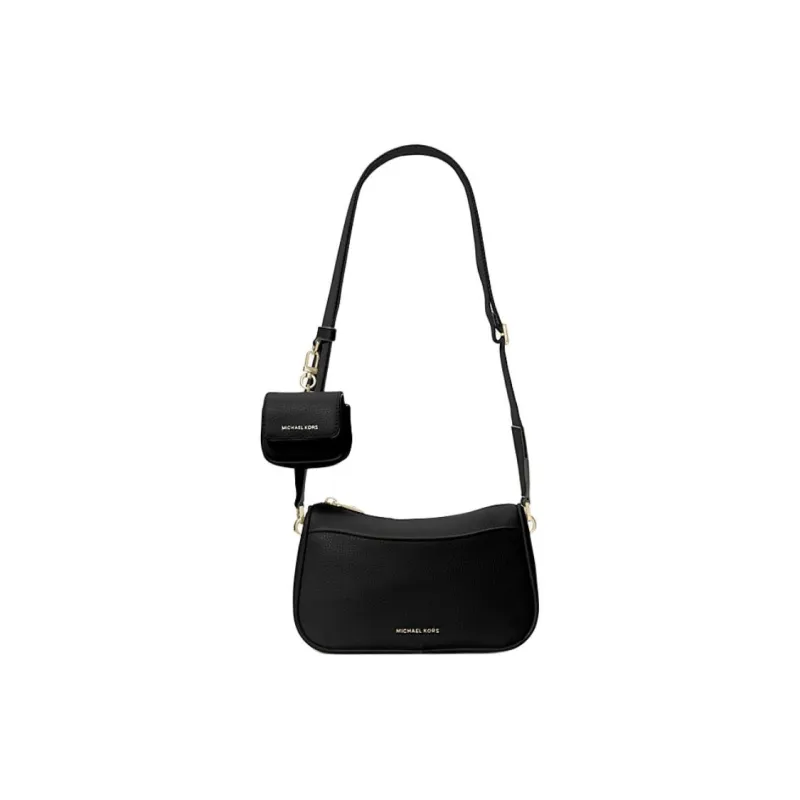 MICHAEL KORS Jet Set Pebble Patterned Leather PU Crossbody Bag, Shoulder Bag Medium Size Women's Black-0