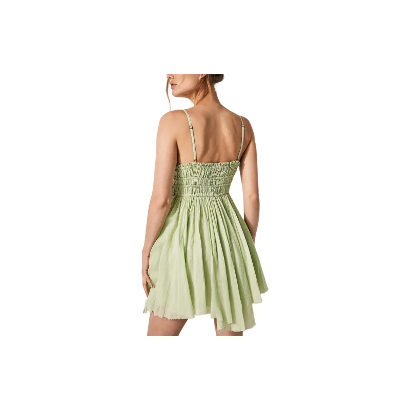 FREE PEOPLE FP One Delia Slip Slip Dresses Women's Meadow Haze/Grassland Mist-0