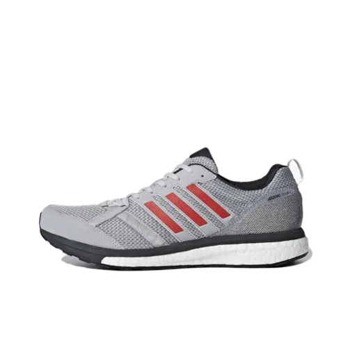 Adidas Adizero Tempo 9 Running Shoes Men Low-Top Gray/Red/Black