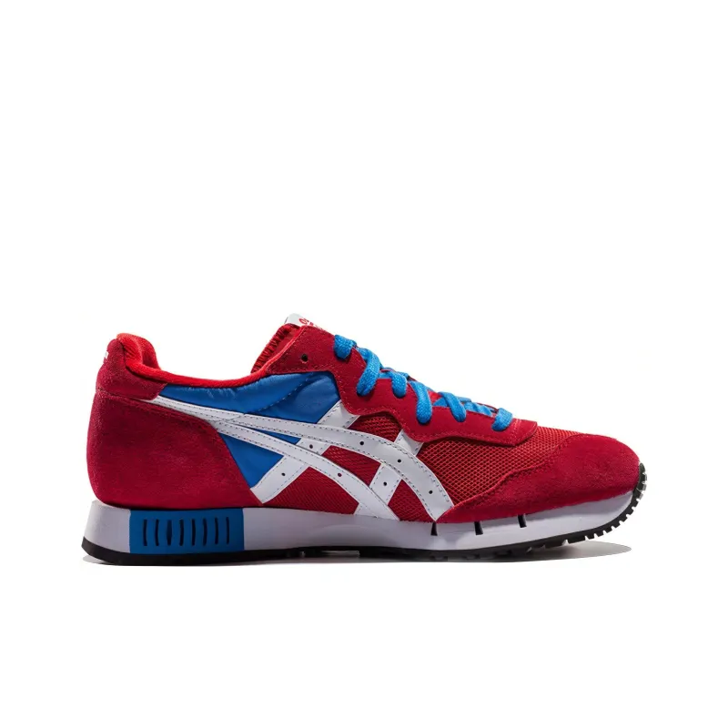 Onitsuka Tiger Cushioned Slip Resistant Abrasion Resistant Low Top Running Shoes Unisex Red Blue-1