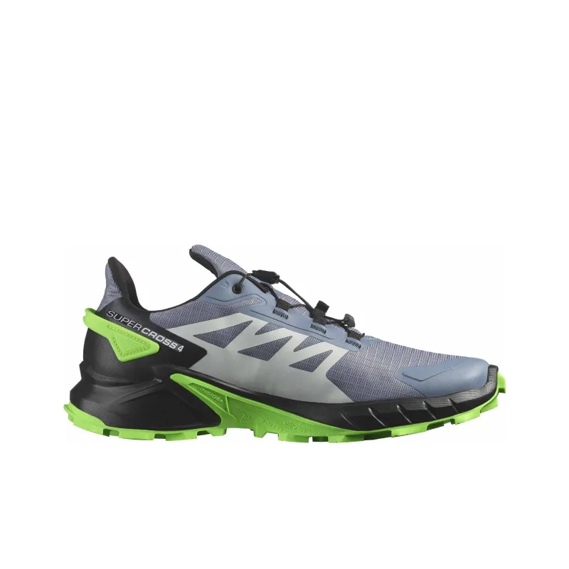 SALOMON Supercross 4 Cushioning Wear Resistant Low Top Running Shoes Men's Black Gray Blue-1
