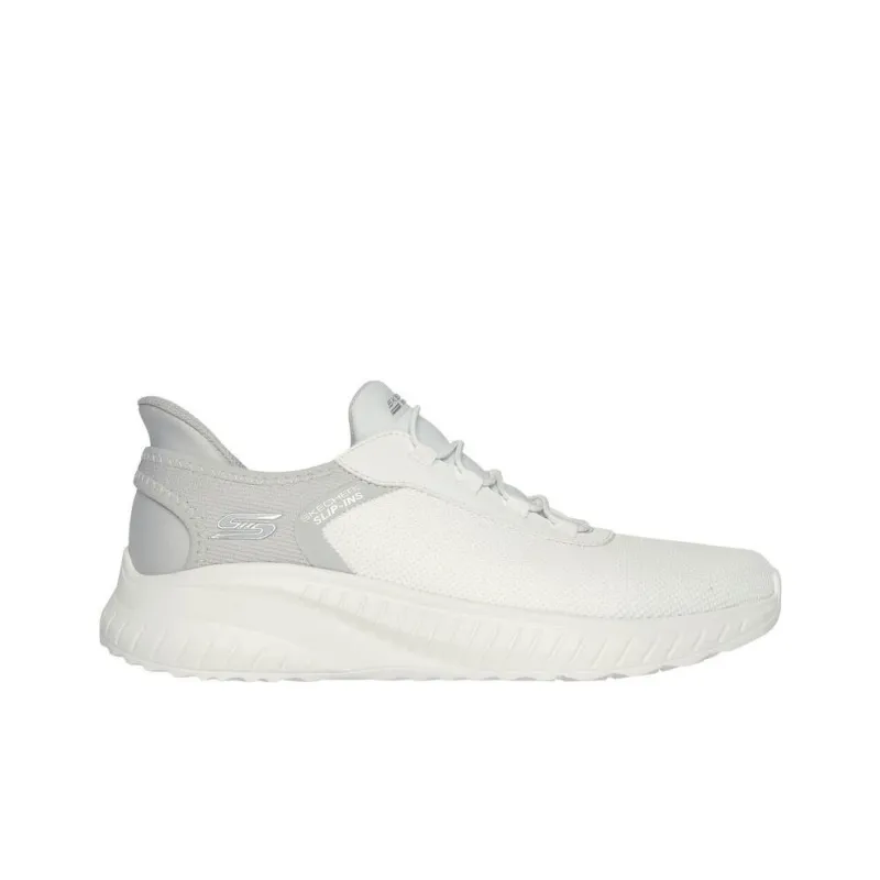 Skechers Slip Ins Slip Resistant Lightweight Wear Resistant Low Top Running Shoes Men's White Gray-1
