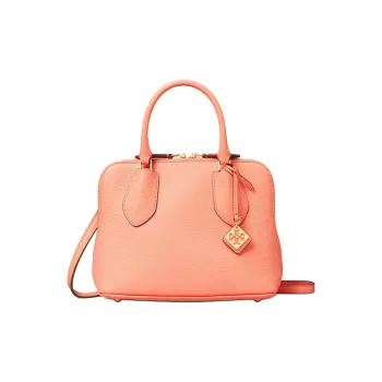 TORY BURCH Litchi Grain Leather Shoulder Bag, Crossbody Bag, Handbag Mini Women's Coral Pink