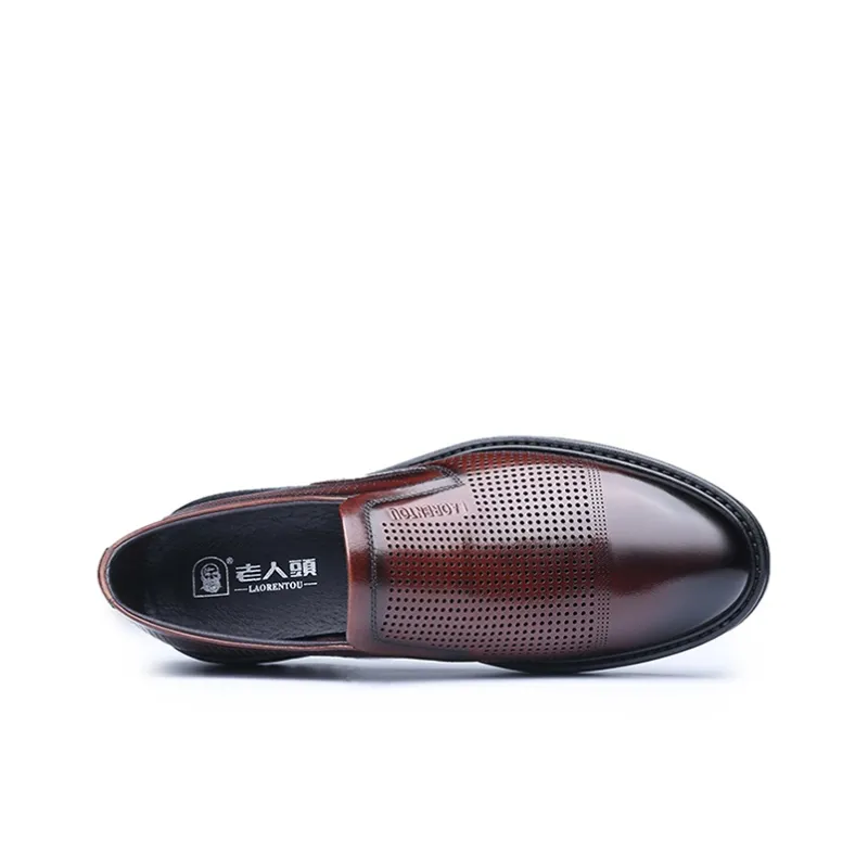 LAORENTOU Dress Shoes Men Low Top Brown/Black-18