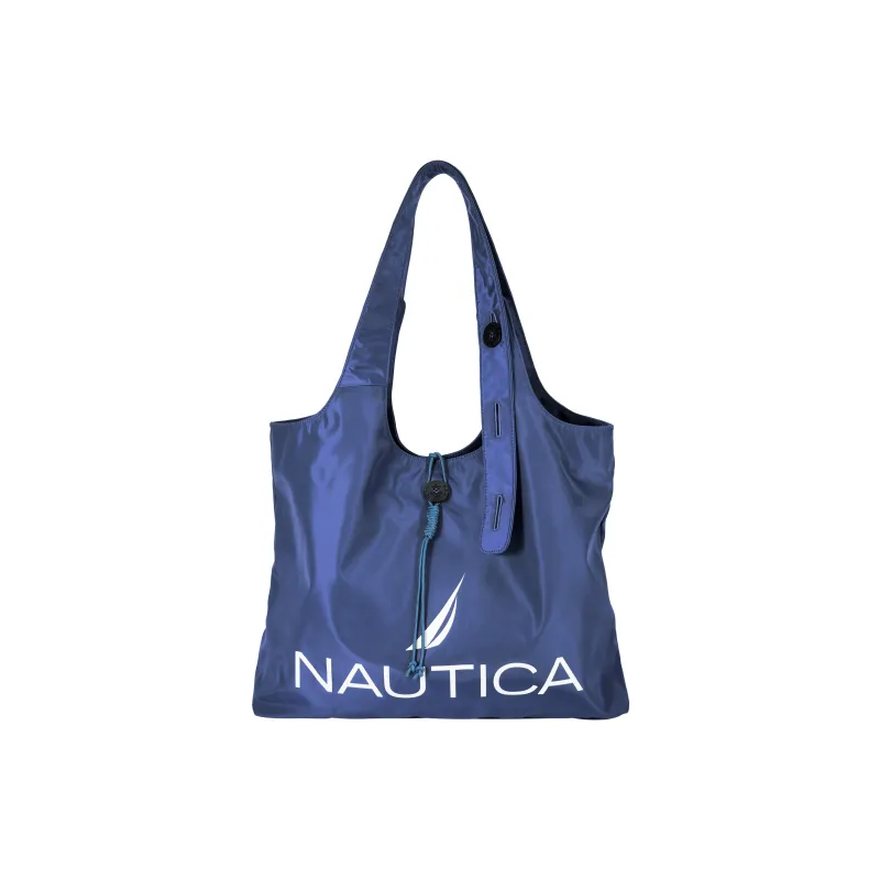 NAUTICA Nylon Tote Shopping Bag Shoulder Bag Unisex Black/Royal Blue/Brown/Purple-4