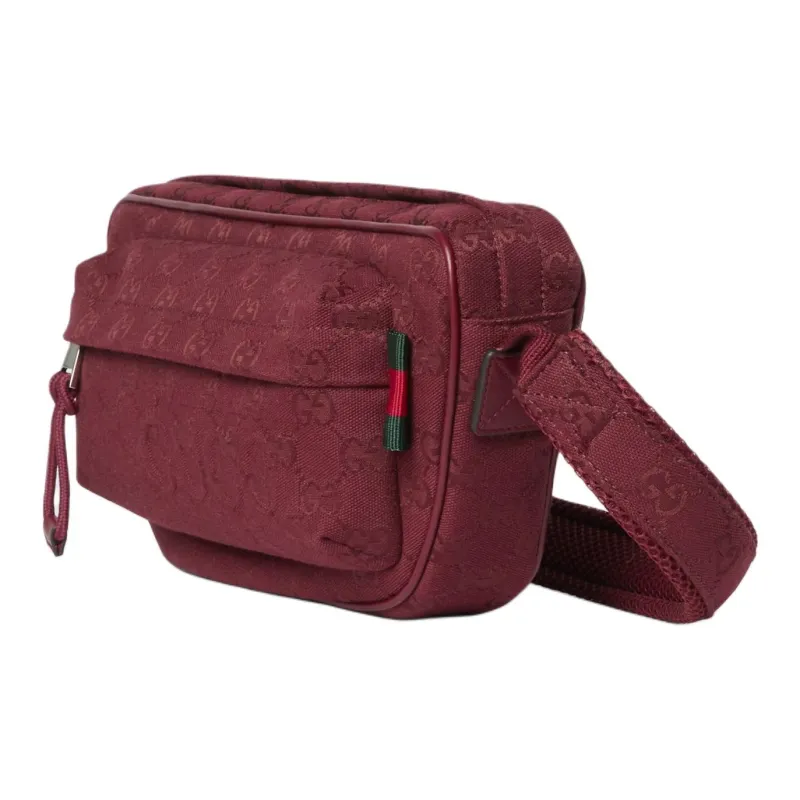GUCCI OriginalGG Canvas Bag Shoulder Bag Crossbody Bag Small Size Men's Red-1