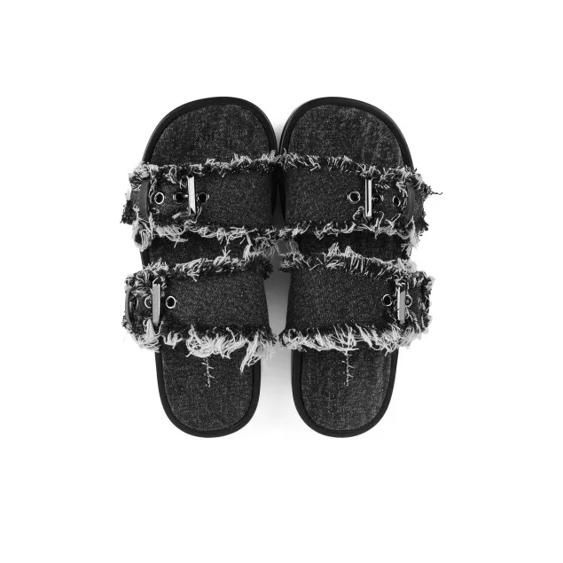 INJOYLIFE Slip Resistant Abrasion Resistant Slide Slippers Women's Black-2