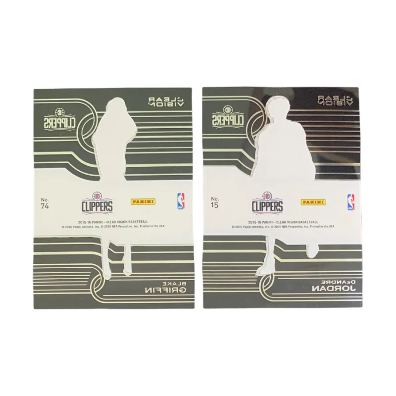 PANINI 2015 16 Blake Griffin+DeAndre Jordan, Clippers, Gum Tack Player Card Collection Pass Sports Cards 2 Pcs-1