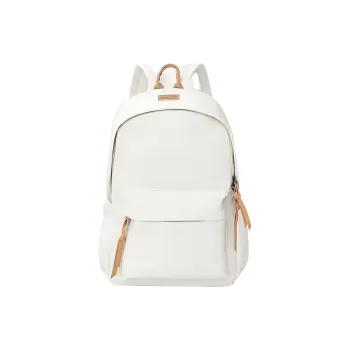 Warrior Water-Repellent Polyester-Cotton Blend Fabric Backpack Large Size Unisex Black/White