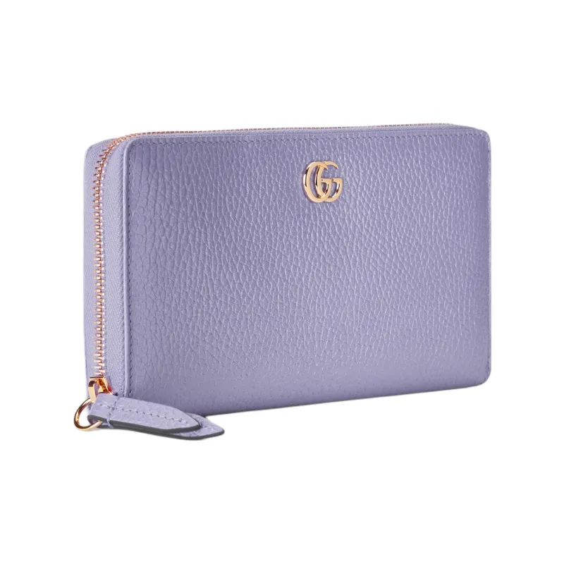 GUCCI GG Marmont Leather Wallet Women's Light Purple-1