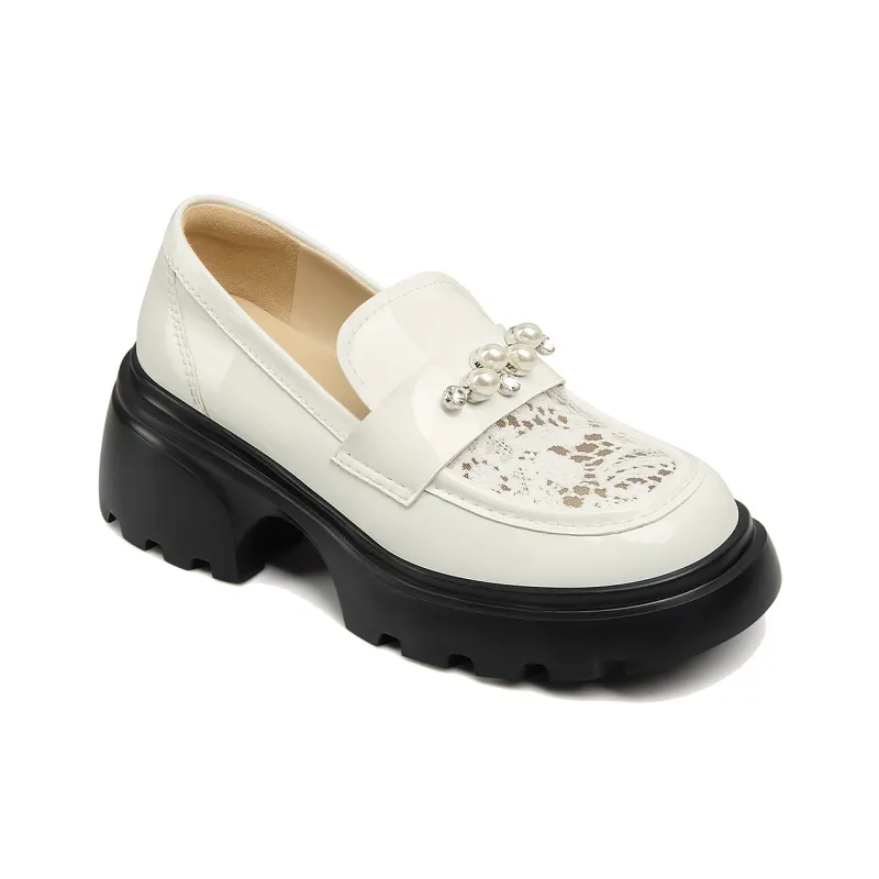 Lily Wei Loafers 6.5cm Women's White-2