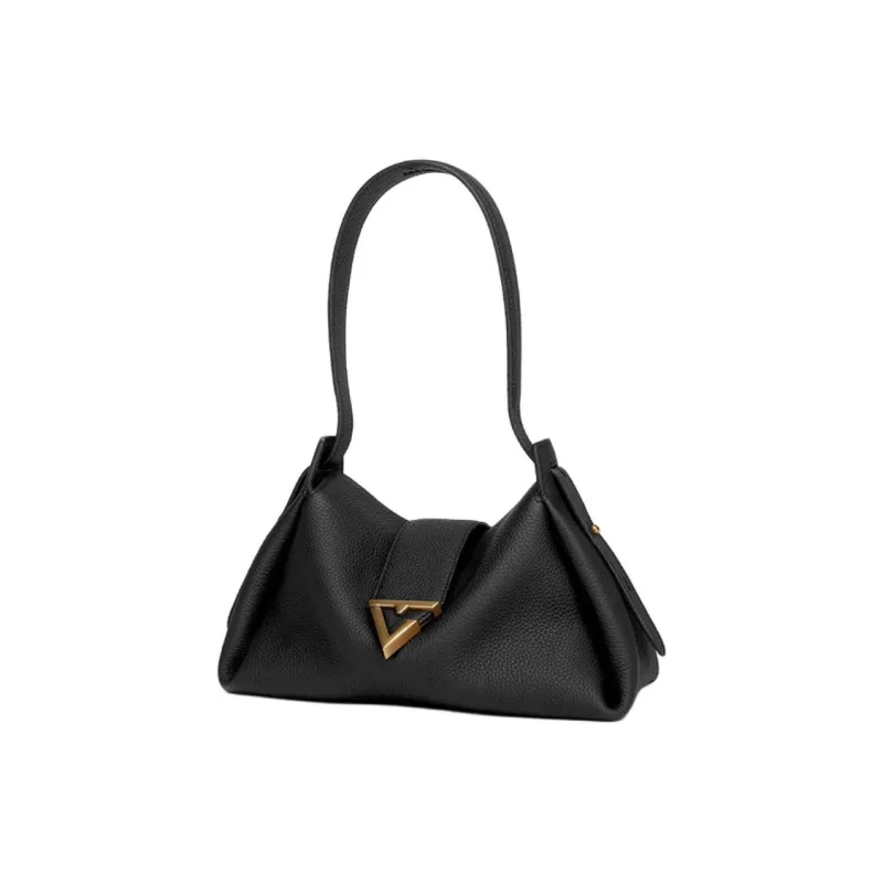 TangGuh Cow Leather Handbag Shoulder Bag Small Size Women's Brown/Black-8