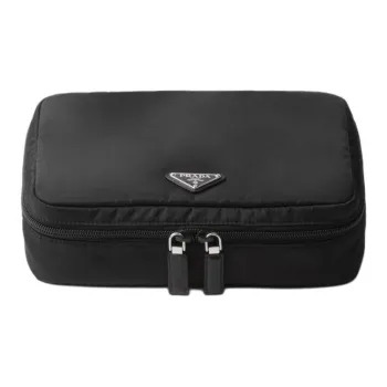 PRADA Recycled Nylon Storage Bag Medium Size Unisex Black