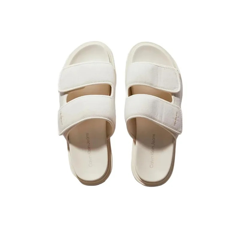 CKJ CALVIN KLEIN JEANS Slide Slippers Women's Ivory-3