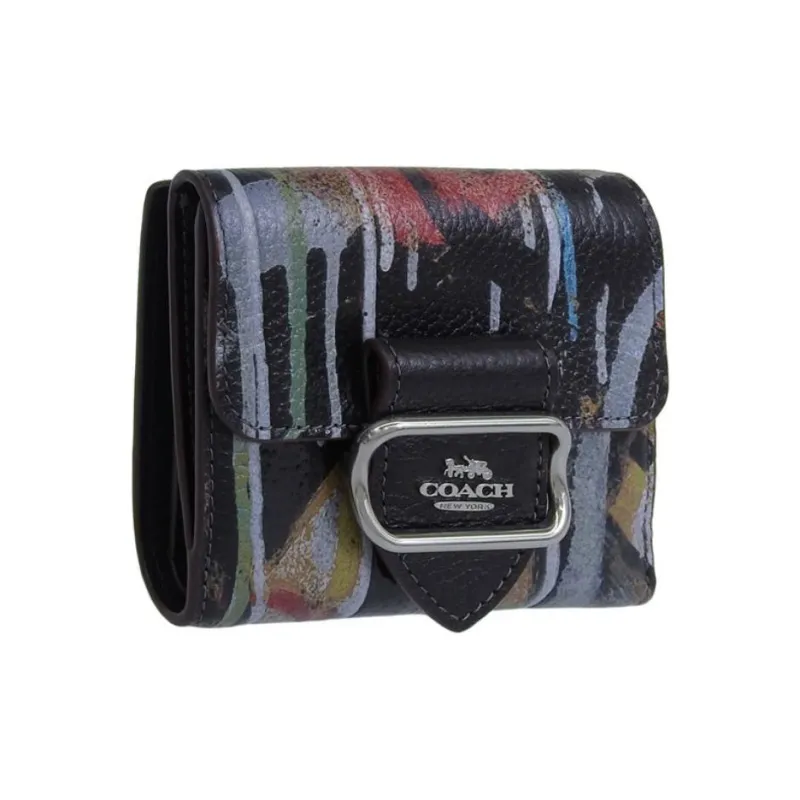 COACH MINT+SERF Collaboration Morgan Leather Coin Purses Wallets Regular Unisex Black-1