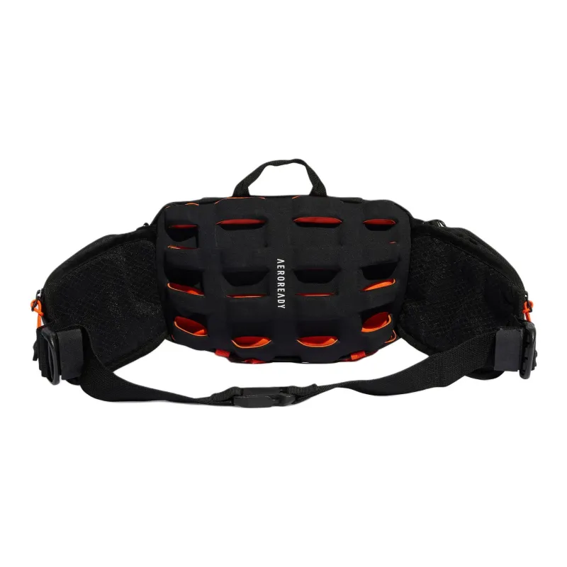 Adidas Recycled Polyamide Fanny Pack Regular Unisex Black & White & Impact Orange-3