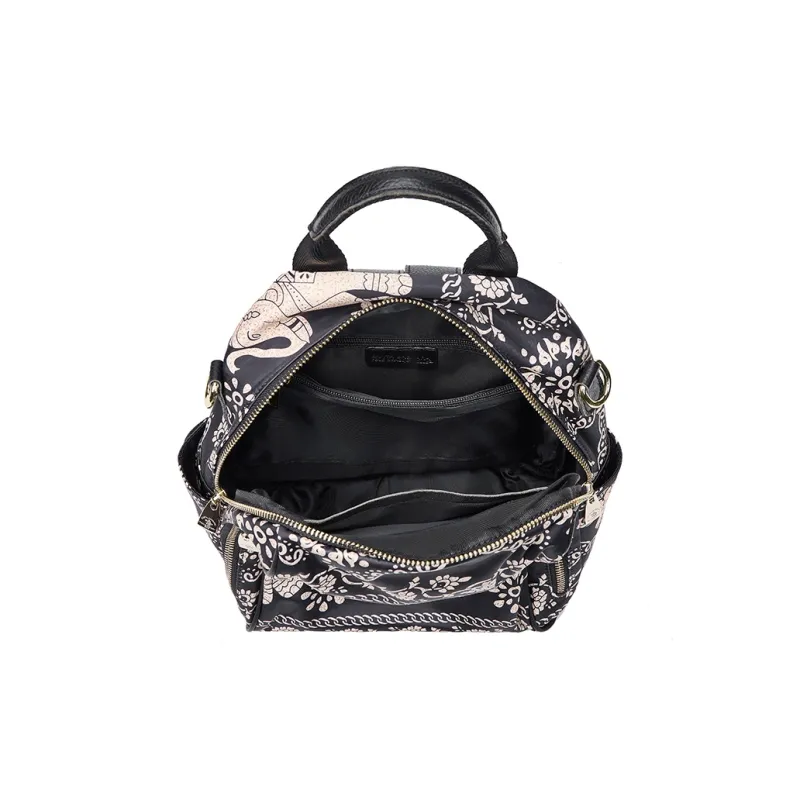 SANTA BARBARA POLO & RACQUET CLUB Fabric Cow Leather Patchwork Backpack Regular Women's-5