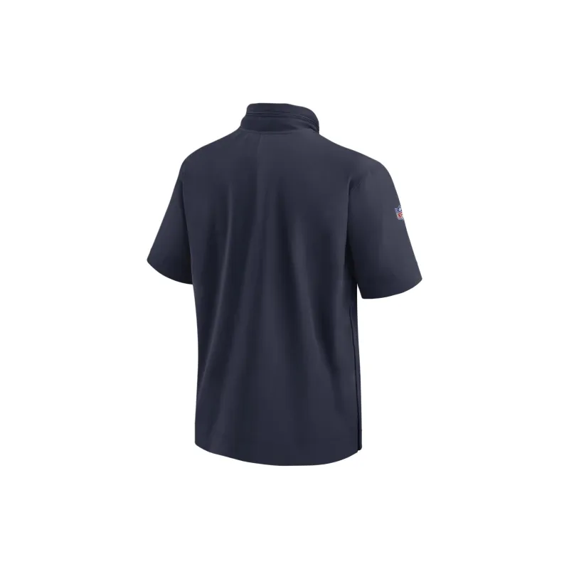 Nike Seattle Seahawks Sideline Coach Men's Nike Nfl 1/2 Zip Short Sleeve Hooded Jacket-1