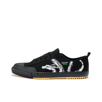 STAHOOD Pull-on Strap Low-Top Canvas Shoes Unisex Black White