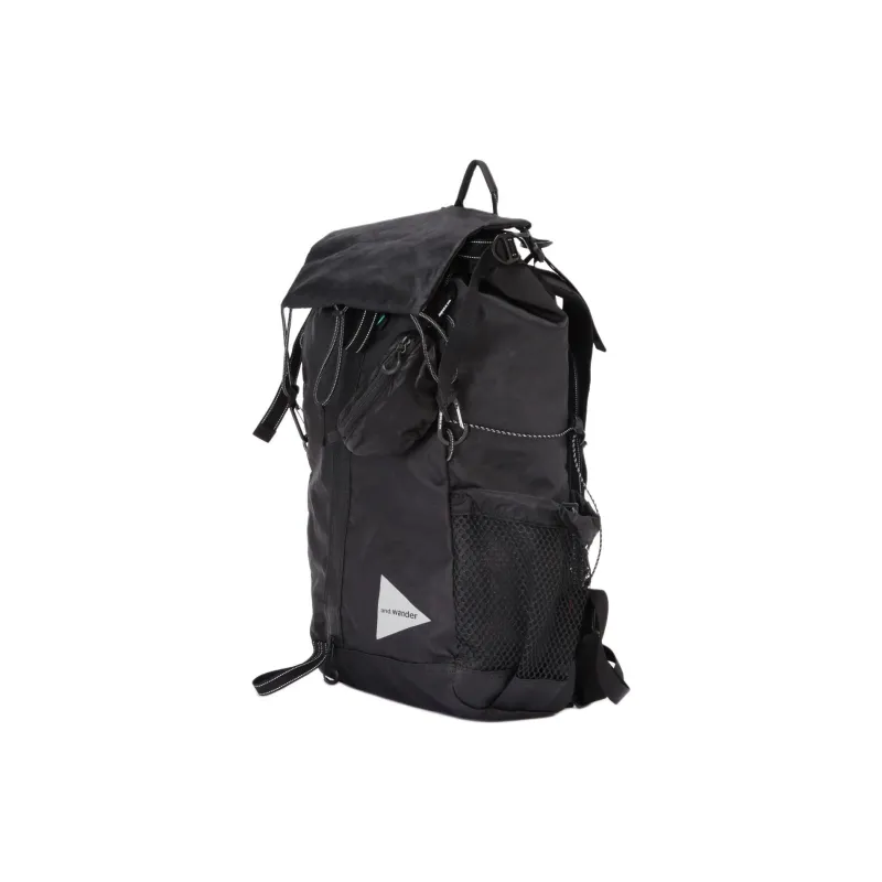 And Wander Recycled Polyester Outdoor Mountaineering Bag Backpack Unisex Black-1