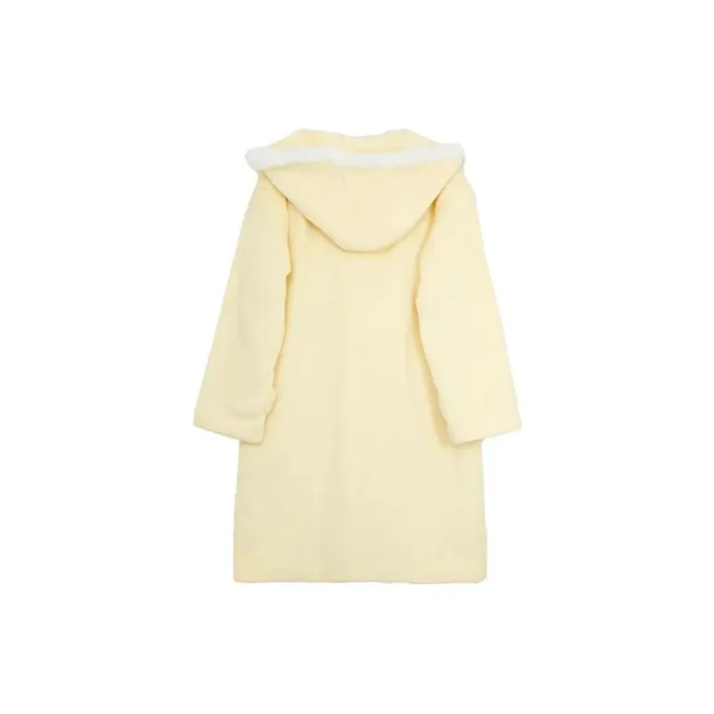 TIBINB Coats Women's Custard Coat-1