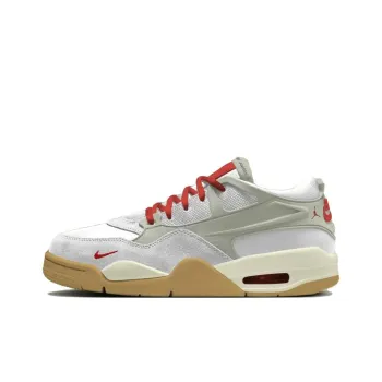 Nigel Sylvester x Jordan Air Jordan 4 Anti Slip Wear Resistant Low Top Vintage Basketball Shoes Unisex White Red