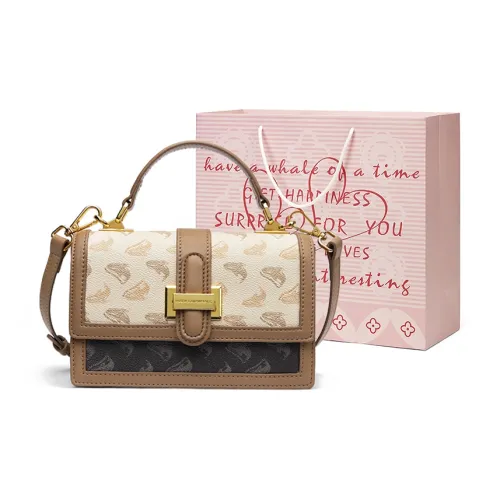 FAIRWHALE PVC Crossbody Bag, Handbag Regular Women's Coffee