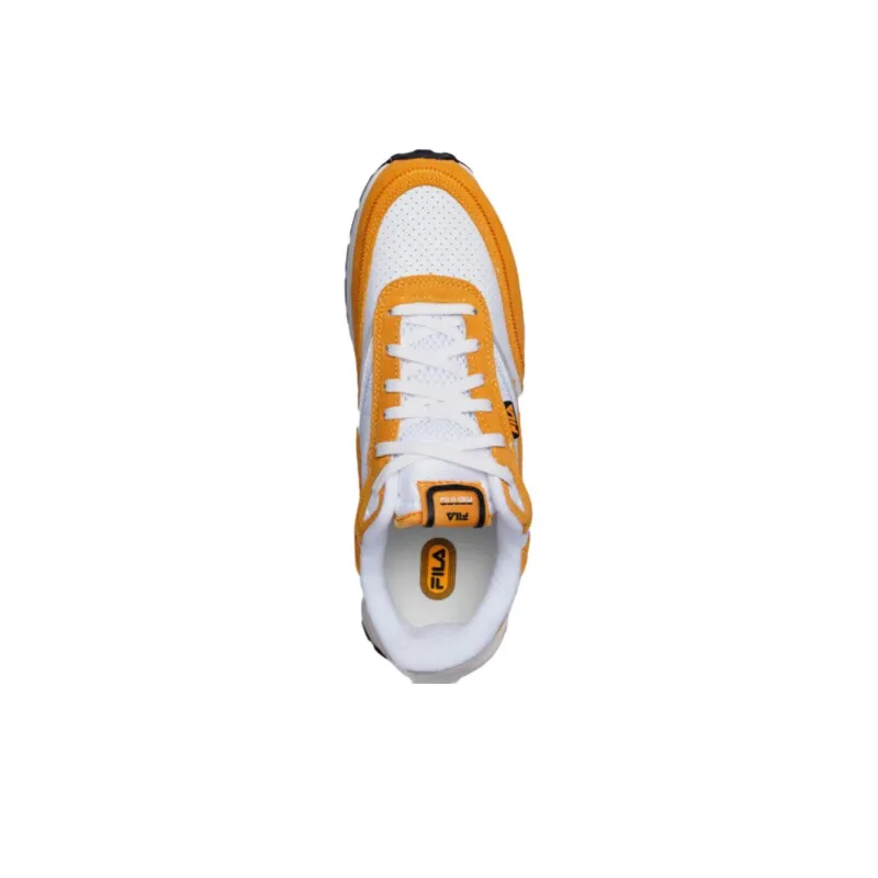 FILA Renno Premium Slip-Resistant Low-Top Casual Shoes Men's White Yellow-3