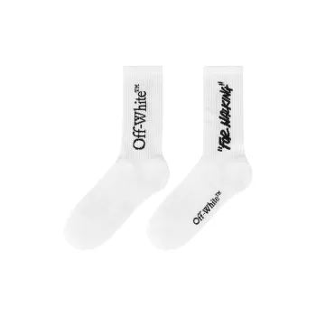 OFF WHITE Logo Detailed Ribbed Socks