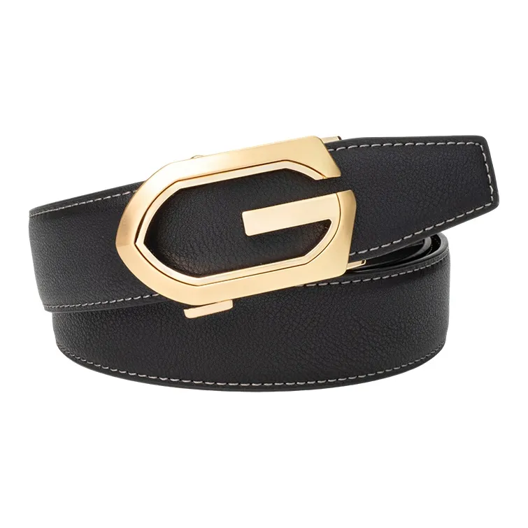 NINE NAIL 9 Section Vintage Trendy Monogram G Clasp Belt For Men Cow Leather Leather Belts Men's Width  3.5cm-6