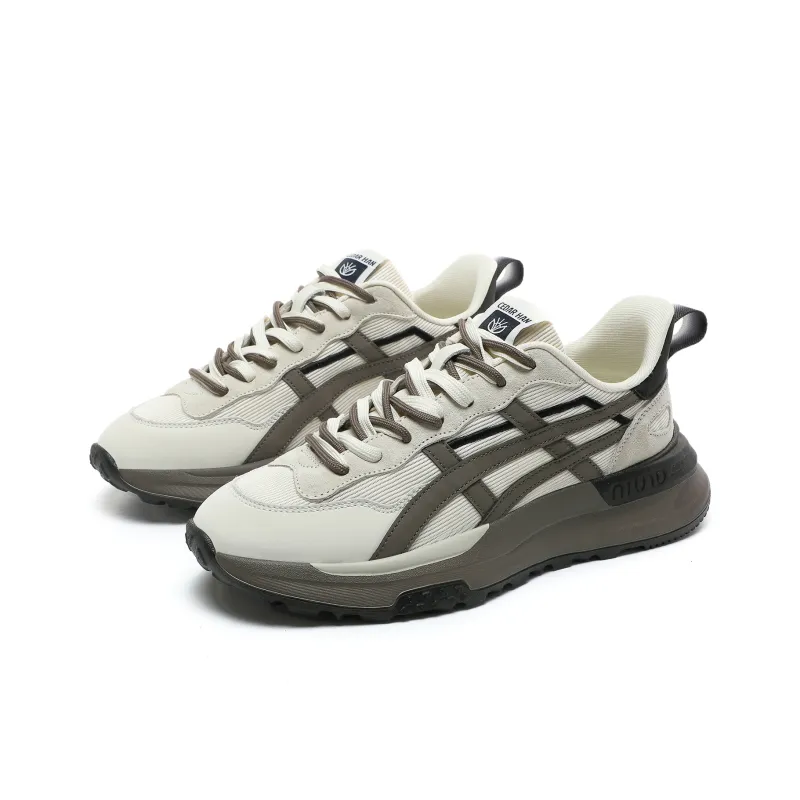 CEDAR HAN Cushioning Slip-Resistant Breathable Height Increasing Rebound Low-Top Casual Shoes Unisex Olive Green-28