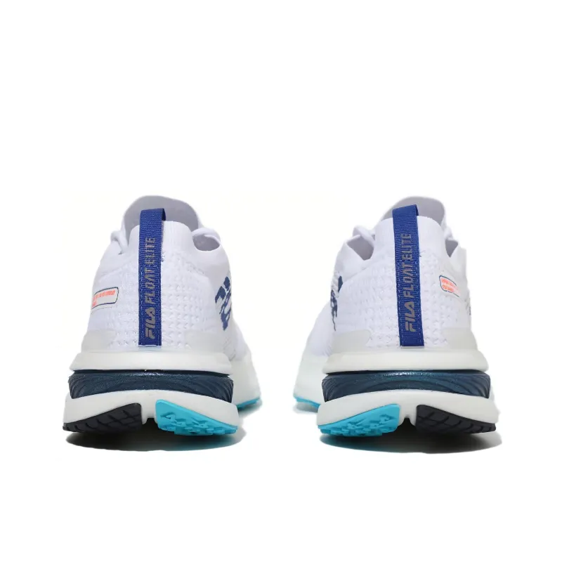FILA FLOAT ELITE Anti Slip Wear Resistant Low Top Running Shoes Men's White Blue Korean Style-2