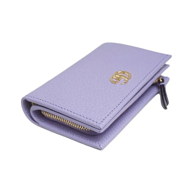 GUCCI GG Marmont Leather Wallet Mini Women's Light Purple-3
