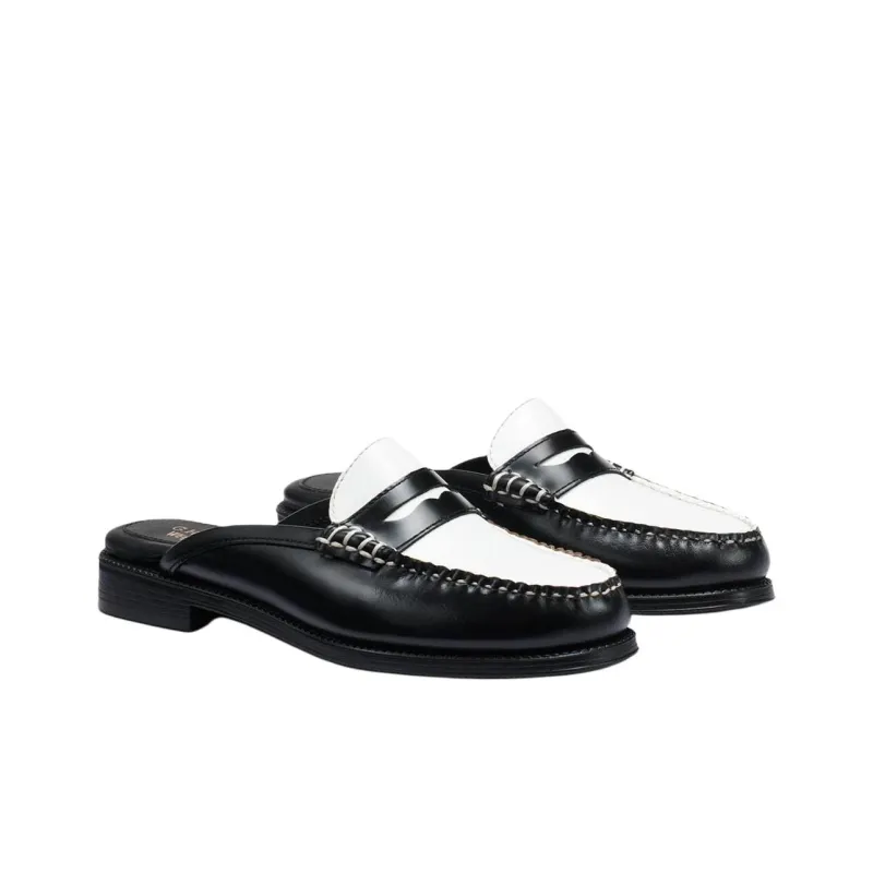 G.H. Bass & Co. Wrap-toe Slippers Women's Black White-2